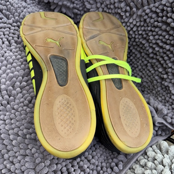 Puma evoSPEED 1.2 Sala Futsal Indoor Soccer Shoes 10 1/2 Black/Fluorescent EUC - Picture 5 of 7